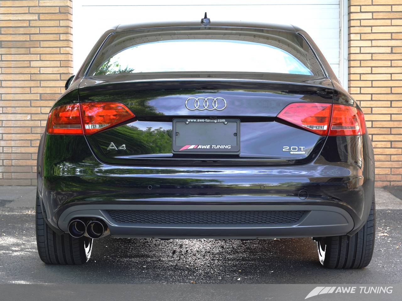 Touring Edition Exhaust for B8 A4 2.0T - Single Side, Diamond Black Tips