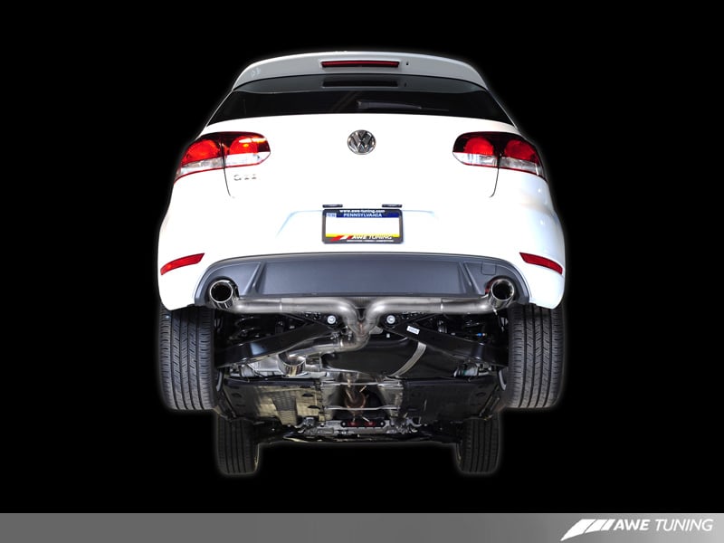 Performance Catback Exhaust for Mk6 GTI - Chrome Silver Round Tips