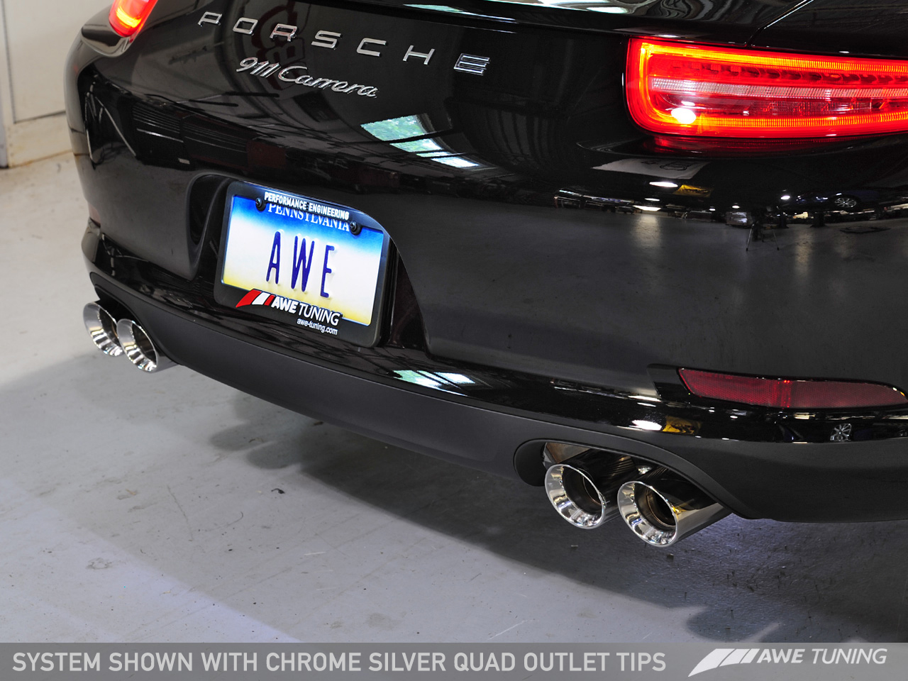 Performance Exhaust for 991 Carrera - Chrome Silver Tips
