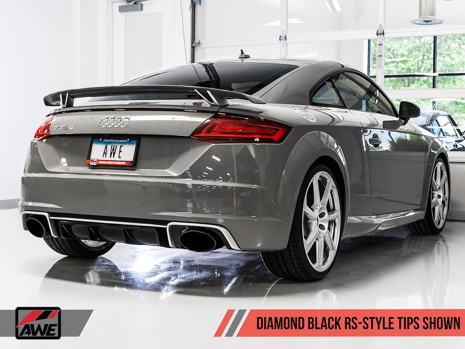 AWE Track Edition Exhaust for Audi MK3 TT RS - Diamond Black RS-style Tips