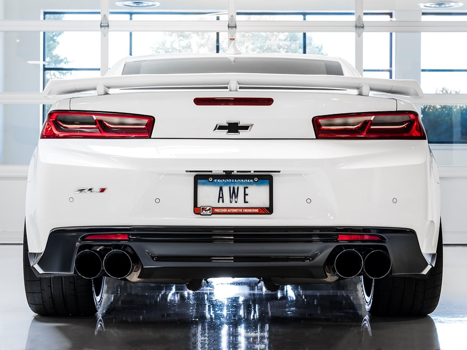 AWE Touring Edition Cat-back Exhaust for Gen6 Camaro SS / ZL1 - Non-Resonated - Diamond Black Tips (Quad Outlet)