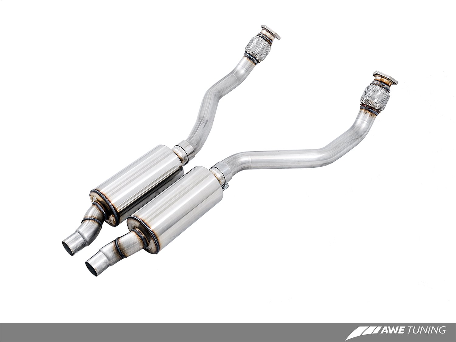 AWE Resonated Downpipes for B8 S5 4.2L