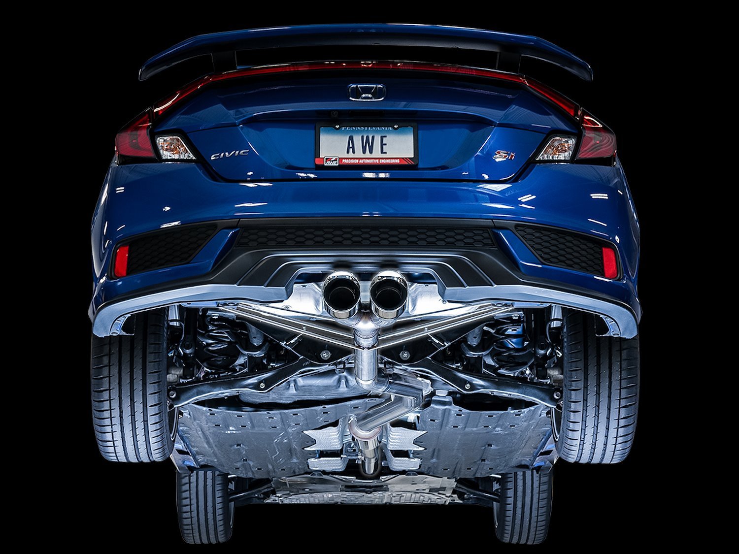 AWE Triple-to-Dual Tip Conversion Kit for 10th Gen Civic (AWE Exhaust required)
