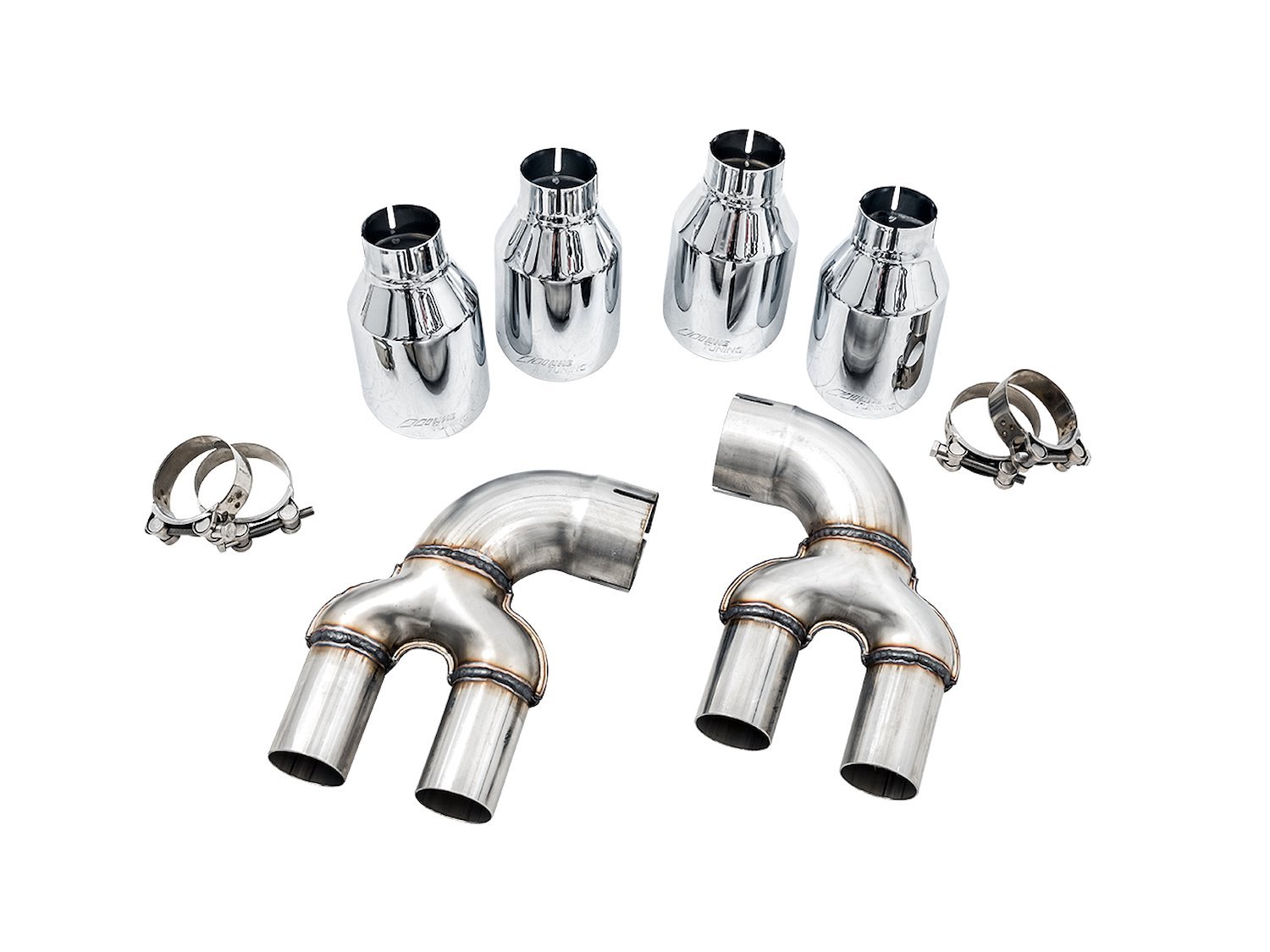 AWE OE-to-Quad Tip Conversion Kit for G2X M340i / M440i - Chrome Silver Tips