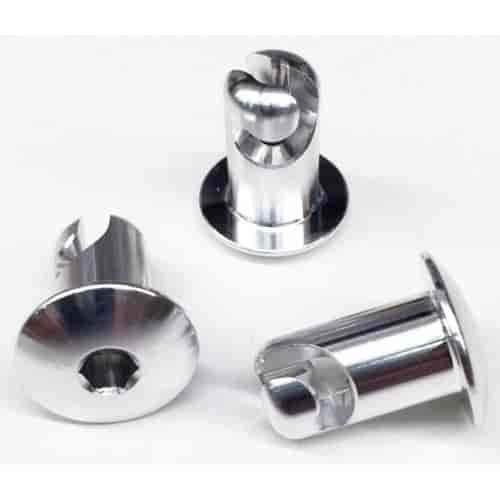 Package of 10 .400 Diameter x .400 Long Dome Head Quarter Turn Hex Head DZUS Button Fasteners made f