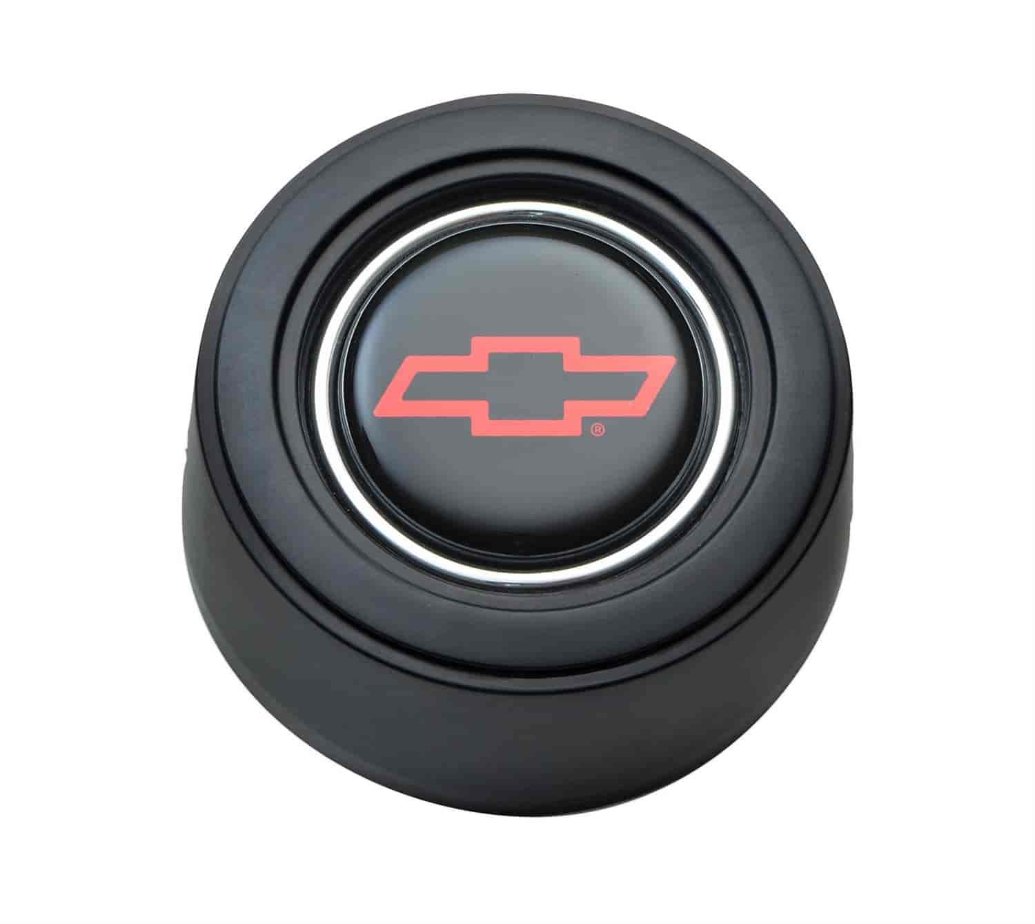 GT3 Hi-Rise Chevy Bowtie Color Horn Button Black Anodized