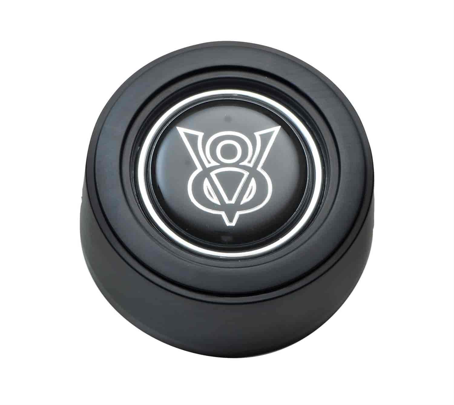 GT3 Hi-Rise V-8 Emblem Color Horn Button Black Anodized