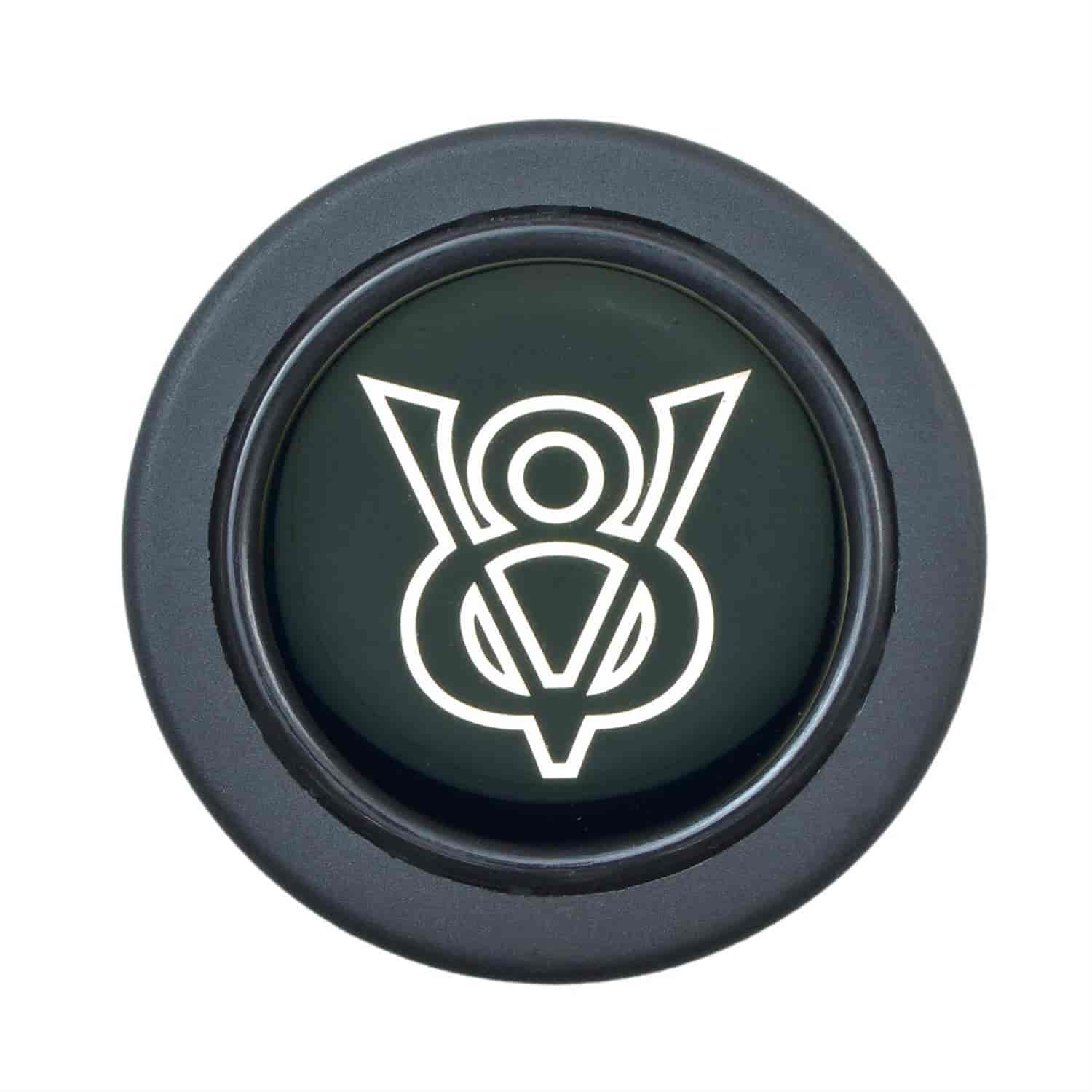 Euro Horn Button V8 Emblem - Black Anodized