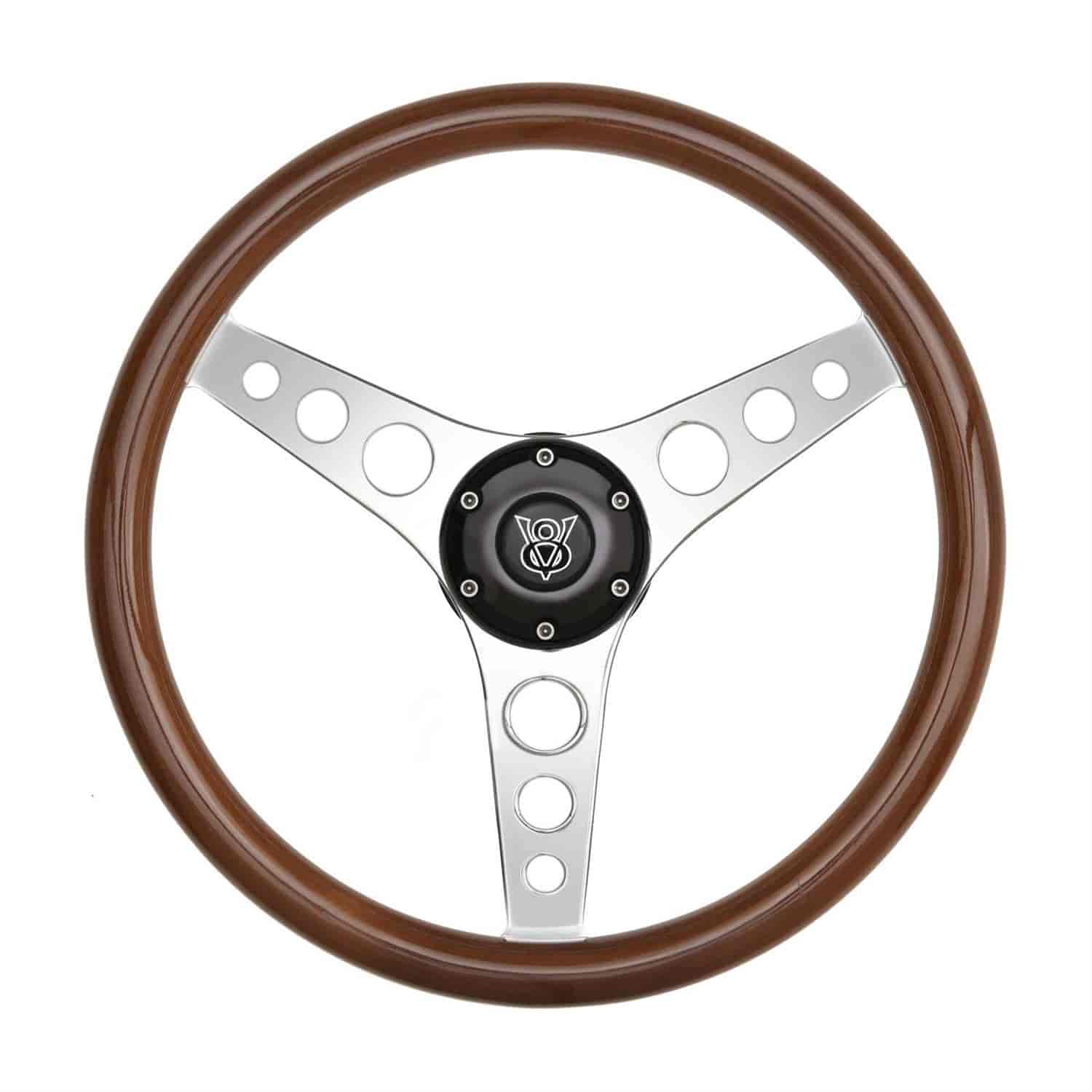 GT3 Retro Gasser Wood Grip Steering Wheel