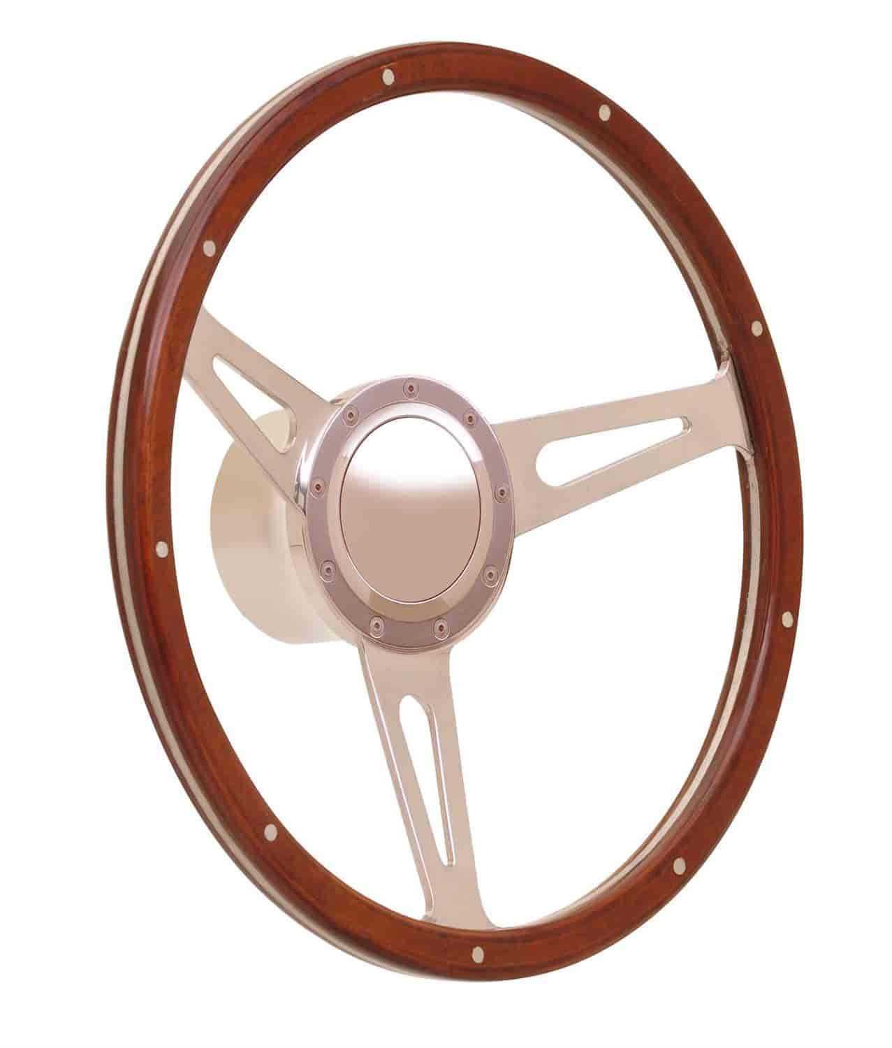 GT Cobra Style Wood Steering Wheel Diameter: 15"