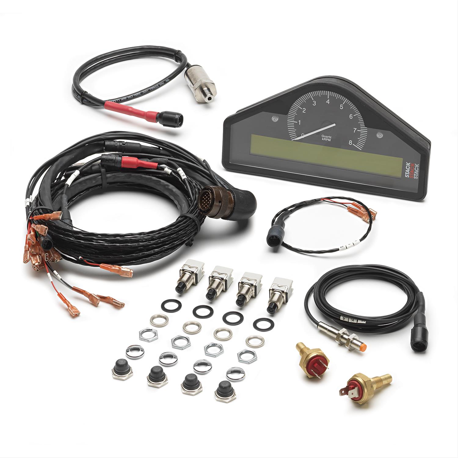 STREET DASH BLK 0-8K RPM BAR DEG. C KM/H