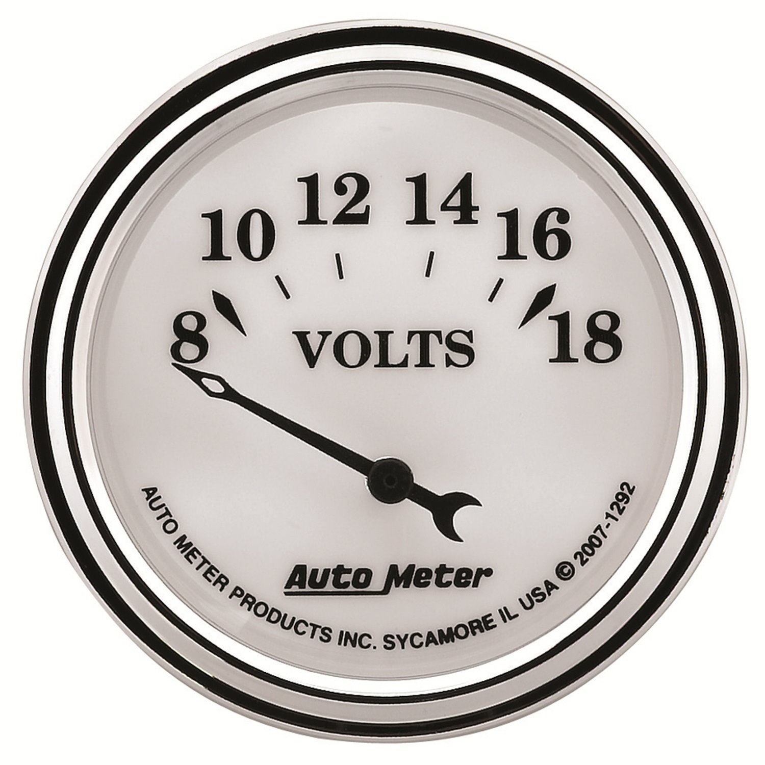 Old Tyme White II Voltmeter 2-1/16" Electrical