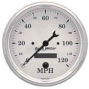 Old Tyme White Speedometer 5" Electrical