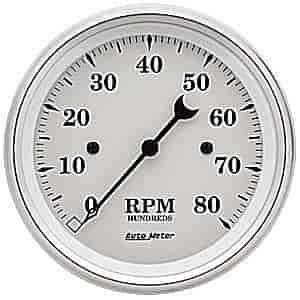 Old Tyme White Tachometer 3-3/8" Electrical