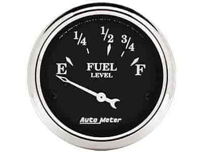Old Tyme Black Fuel Level Gauge 2-1/16" Electrical