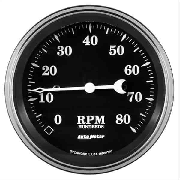 Old Tyme Black Tachometer 3-3/8" Electrical