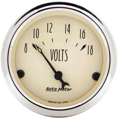 Antique Beige Voltmeter 2-1/16" Electrical