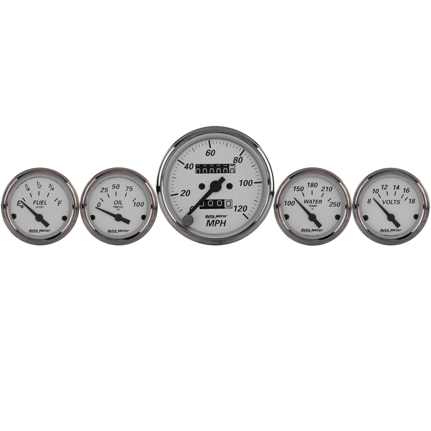 American Platinum 5-Gauge Kit 3-1/8" Mechanical Speedometer (120 mph)