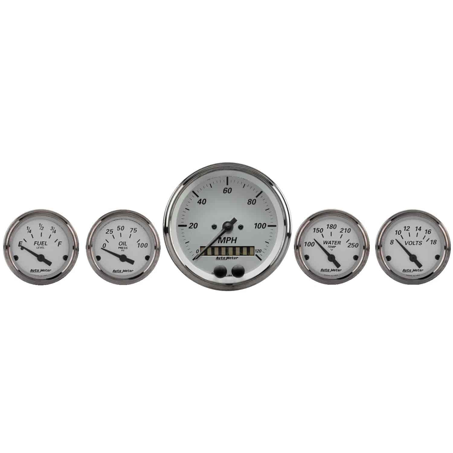 American Platinum 5-Gauge Kit 3-3/8" Electrical GPS Speedometer (120 mph)