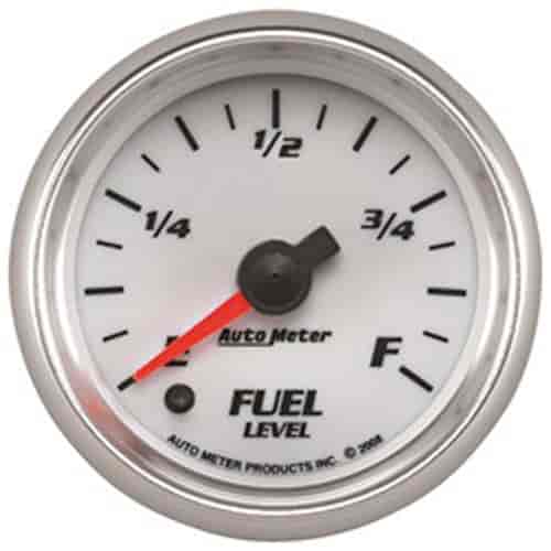 GAUGE FUEL LEVEL 2 1/16 0-280 PROGRAMMABLE WHITE PRO-CYCLE