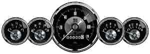 Black Diamond 5-Gauge Kit 3-3/8" Speedometer w/Wheel Odometer (120 mph)