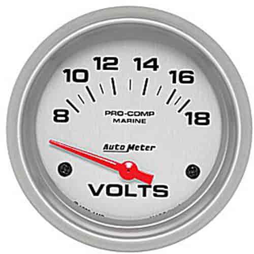 Pro-Comp Ultra Lite Marine Voltmeter Diameter: 2-5/8"