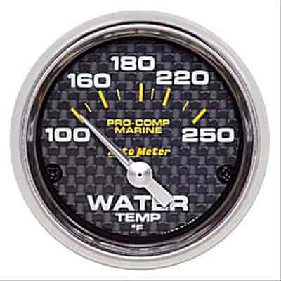 Pro-Comp Carbon Fiber Marine Water Temperature Gauge Diameter: 2-1/16"