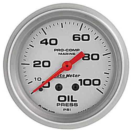 Pro-Comp Ultra Lite Marine Oil Pressure Gauge Diameter: 2-5/8"