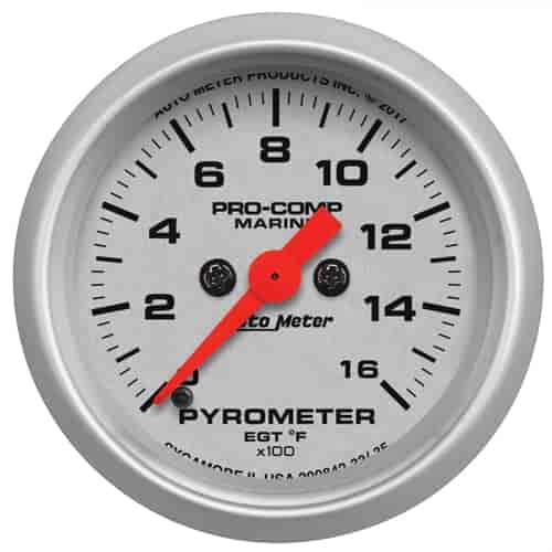 Pro-Comp Ultra Lite Marine Pyrometer Gauge Diameter: 2-1/16"