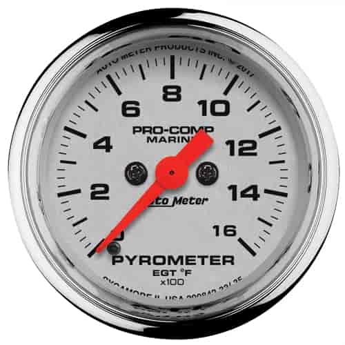 Pro-Comp Ultra Lite Marine Pyrometer Gauge Diameter: 2-1/16"
