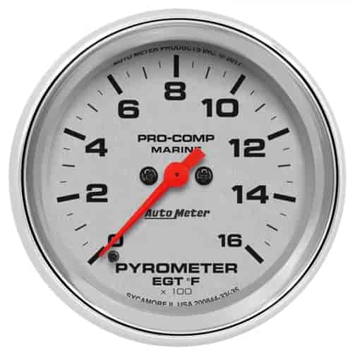 Pro-Comp Ultra Lite Marine Pyrometer Gauge Diameter: 2-5/8"