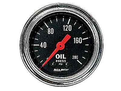 Traditional Chrome Oil Pressure Gauge 2-1/16" mechanical