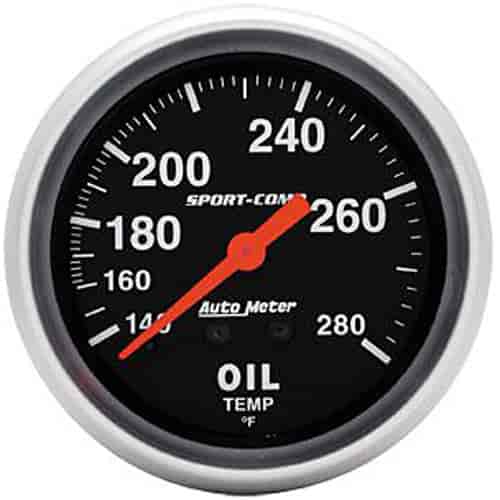 Sport-Comp Oil Temperature Gauge 2-5/8" Mechanical