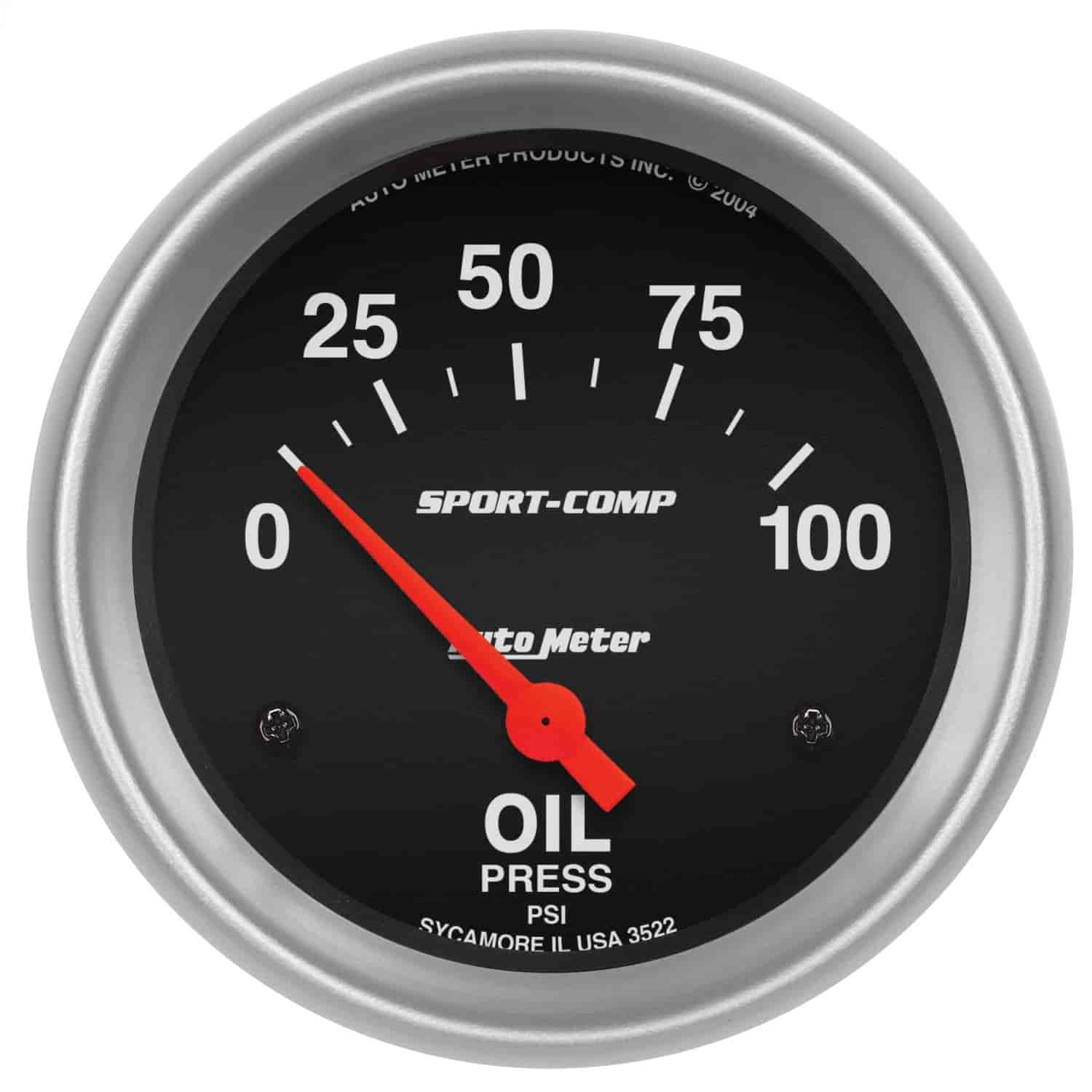 Sport-Comp Oil Pressure Gauge 2-5/8" Electrical