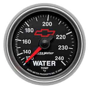 Officially Licensed Chevrolet Performance Water Temperature Gauge 2-1/16" Mechanical (Full Sweep)