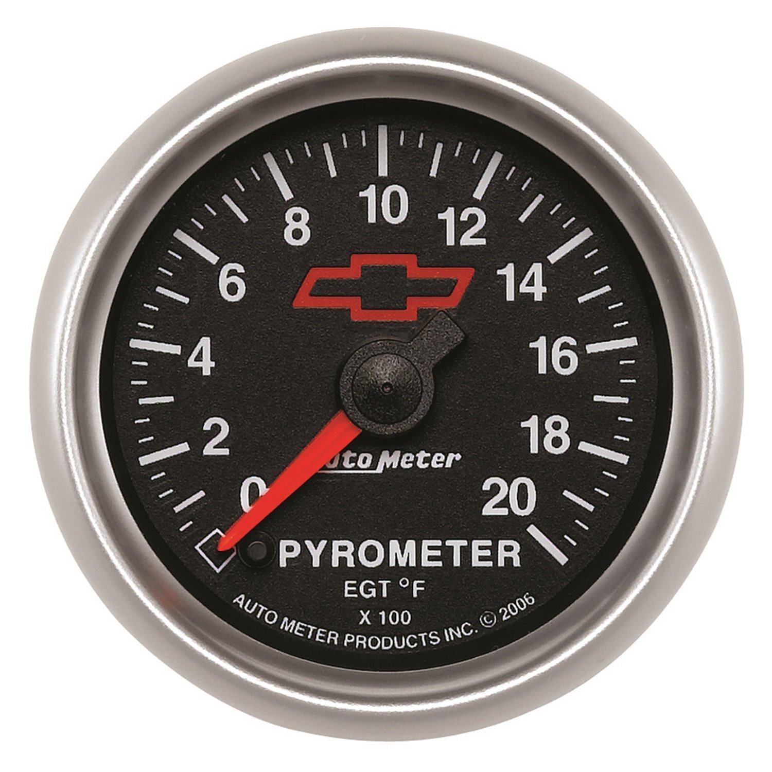 Officially Licensed Chevrolet Performance Pyrometer 2-1/16" Electrical (Full Sweep)