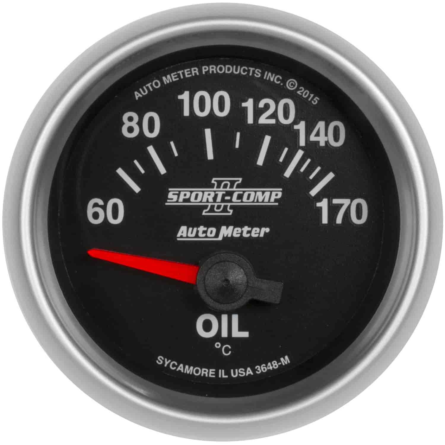 Sport-Comp II Oil Temperature Gauge 2-1/16" Electrical (Short Sweep)