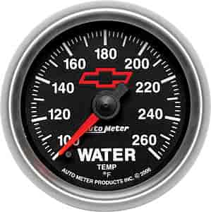 Officially Licensed Chevrolet Performance Water Temperature Gauge 2-1/16" Electrical (Full Sweep)