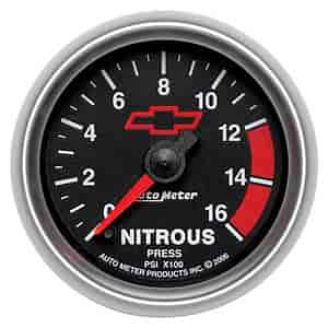Officially Licensed Chevrolet Performance Nitrous Pressure Gauge 2-1/16" Electrical (Full Sweep)