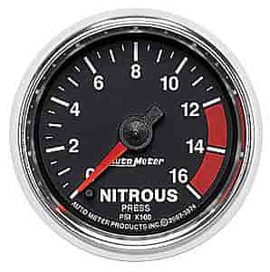 GS Series Nitrous Pressure Gauge 2-1/16", Electrical (Full Sweep)