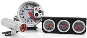 Silver Tachometer 2-1/16" Kit Kit Includes: Auto Meter 5" Silver Tachometer