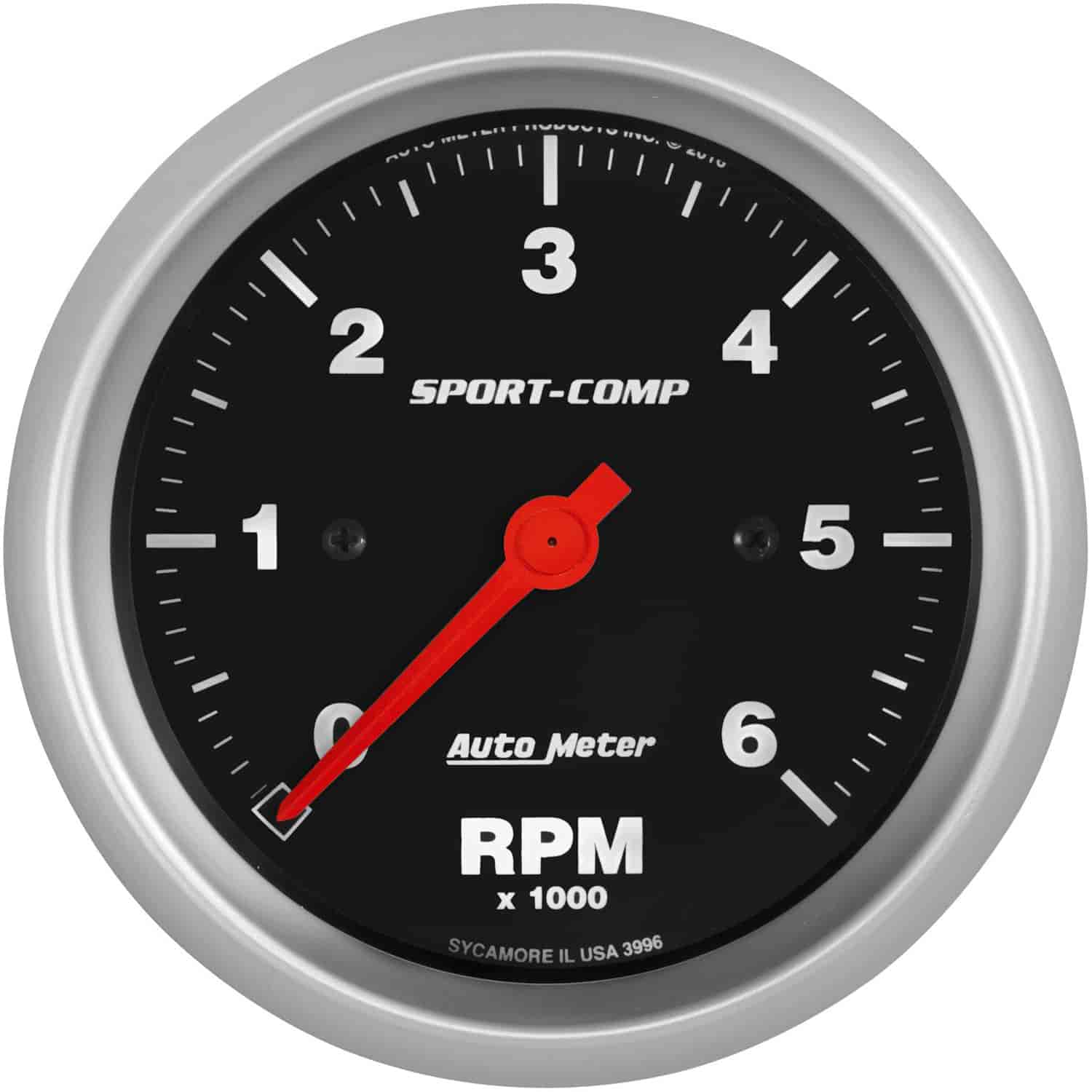 Sport-Comp In-Dash Tachometer 3-3/8" Electrical 6,000 RPM
