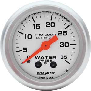 Ultra-Lite Water Pressure Gauge 2-1/16" mechanical