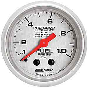 Ultra-Lite Fuel Pressure Gauge 2-1/16" mechanical