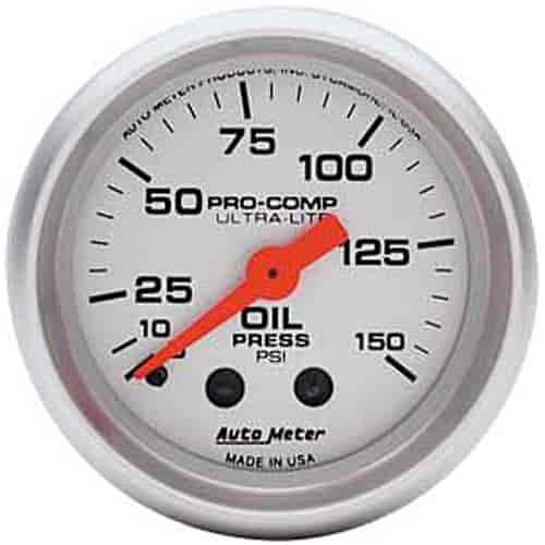 Ultra-Lite Oil Pressure Gauge 2-1/16" mechanical