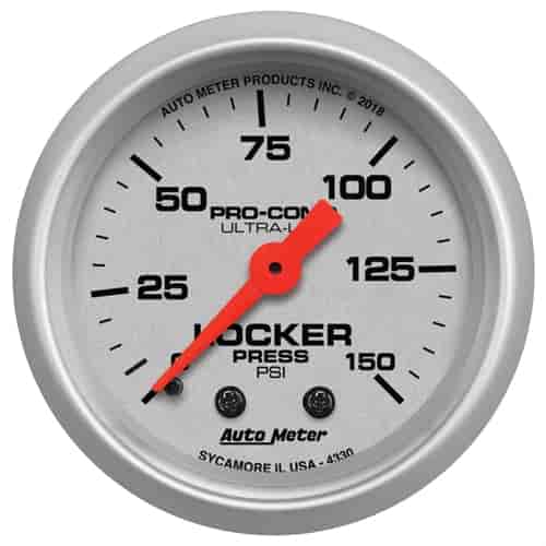 Ultra-Lite Air Locker Pressure Gauge 2 1/16 in. Mechanical - 0-150 psi