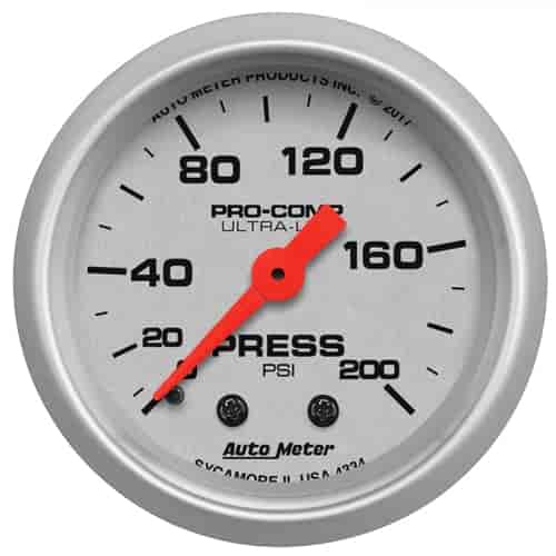 Ultra-Lite Pressure Gauge 2-1/16" Mechanical