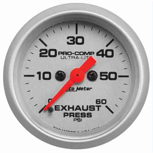 Ultra-Lite Exhaust (Drive) Pressure Gauge 2-1/16" Electrical