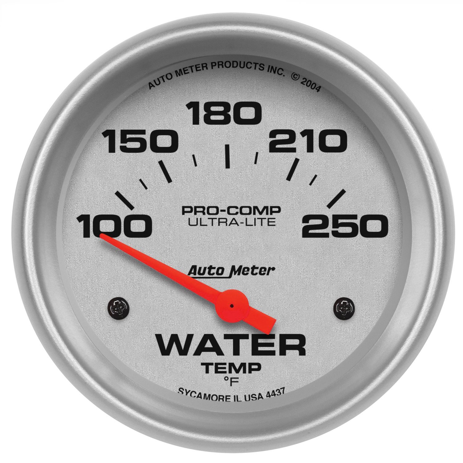 Ultra-Lite Water Temperature Gauge 2-5/8" electrical