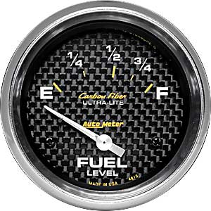 Carbon Fiber Fuel Level Gauge Fits most pre-1989 Ford vehicles and most Chrysler vehicles
